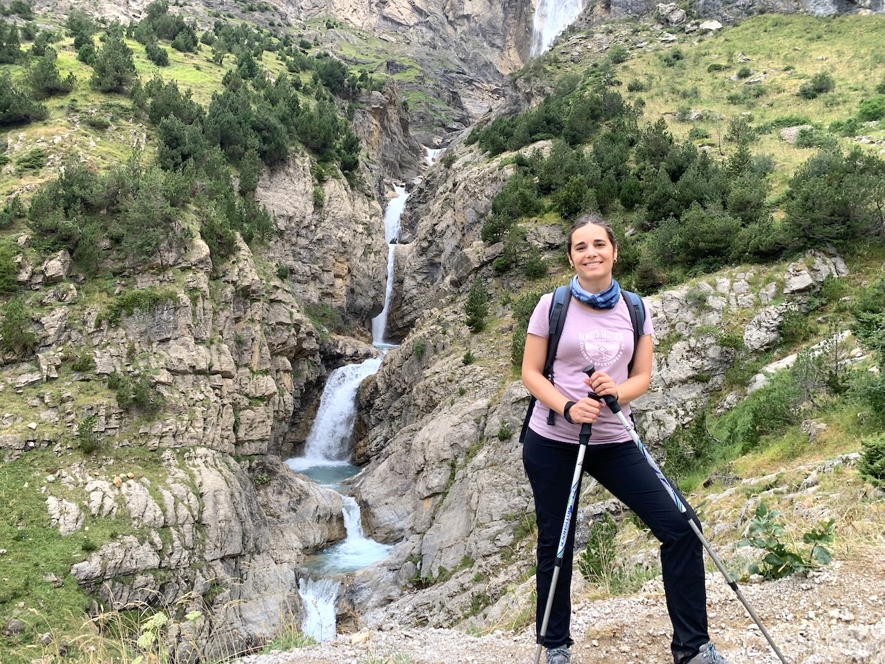Eli en las Cascadas del Cinca, Huesca