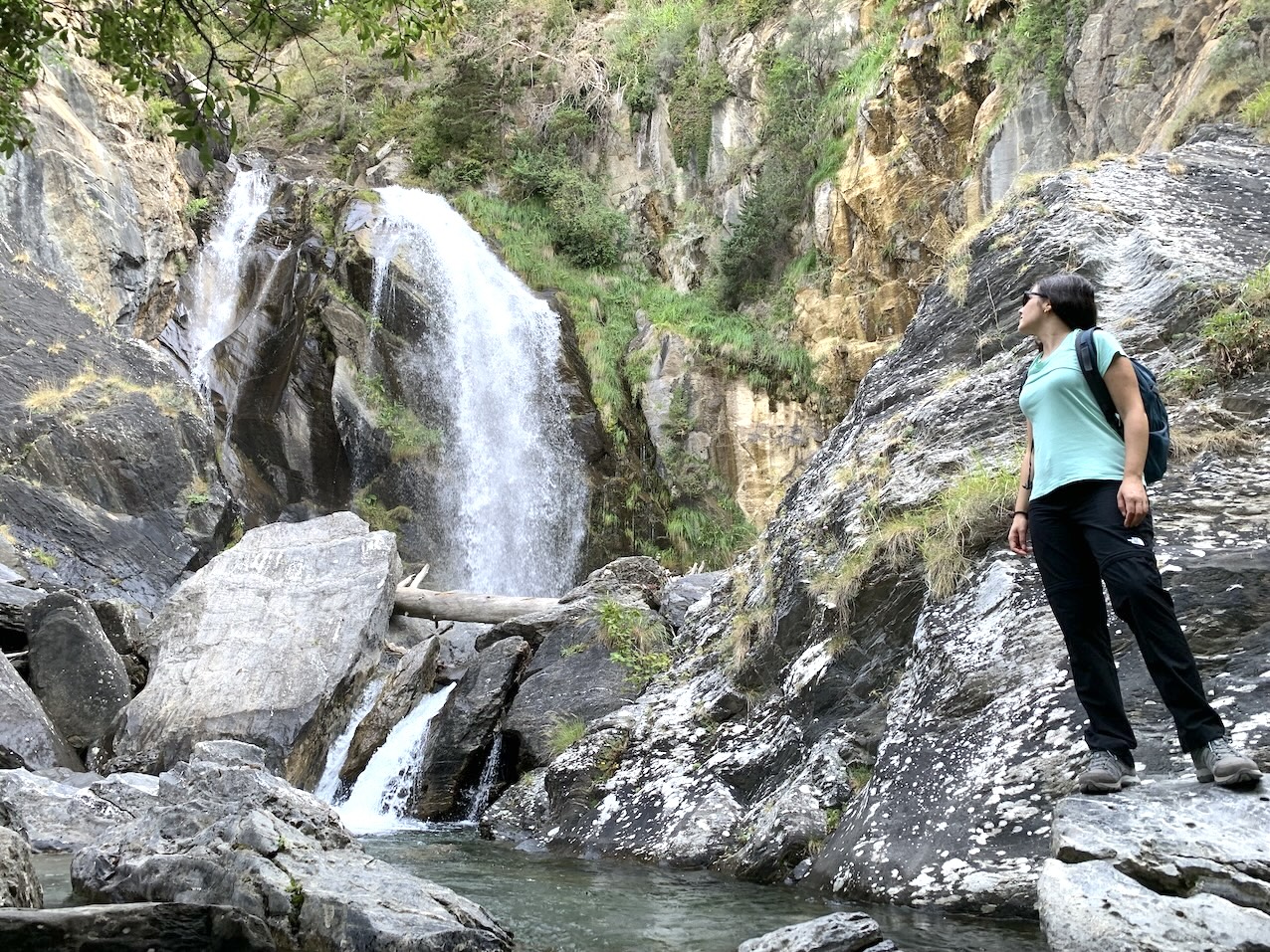 Eli en el Salto de Sallent de Gállego