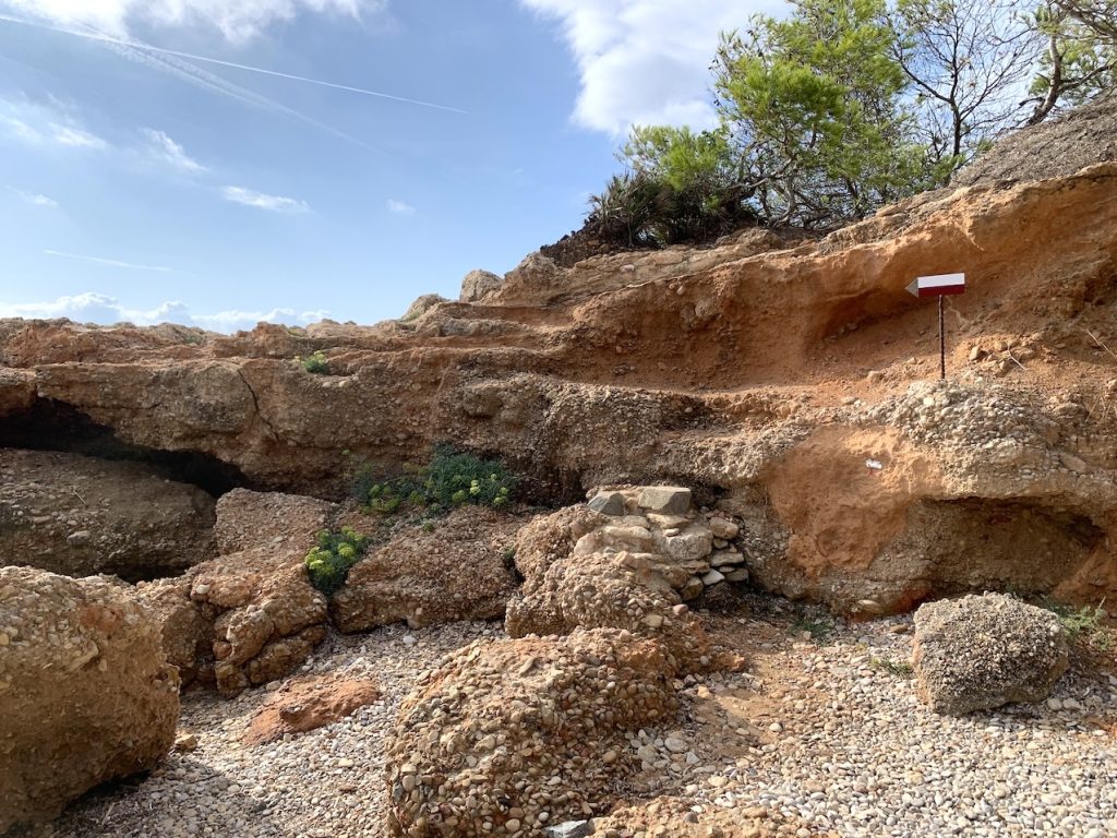 Tramo donde retomar el GR-92 desde la Cala de l'Estany Podrit